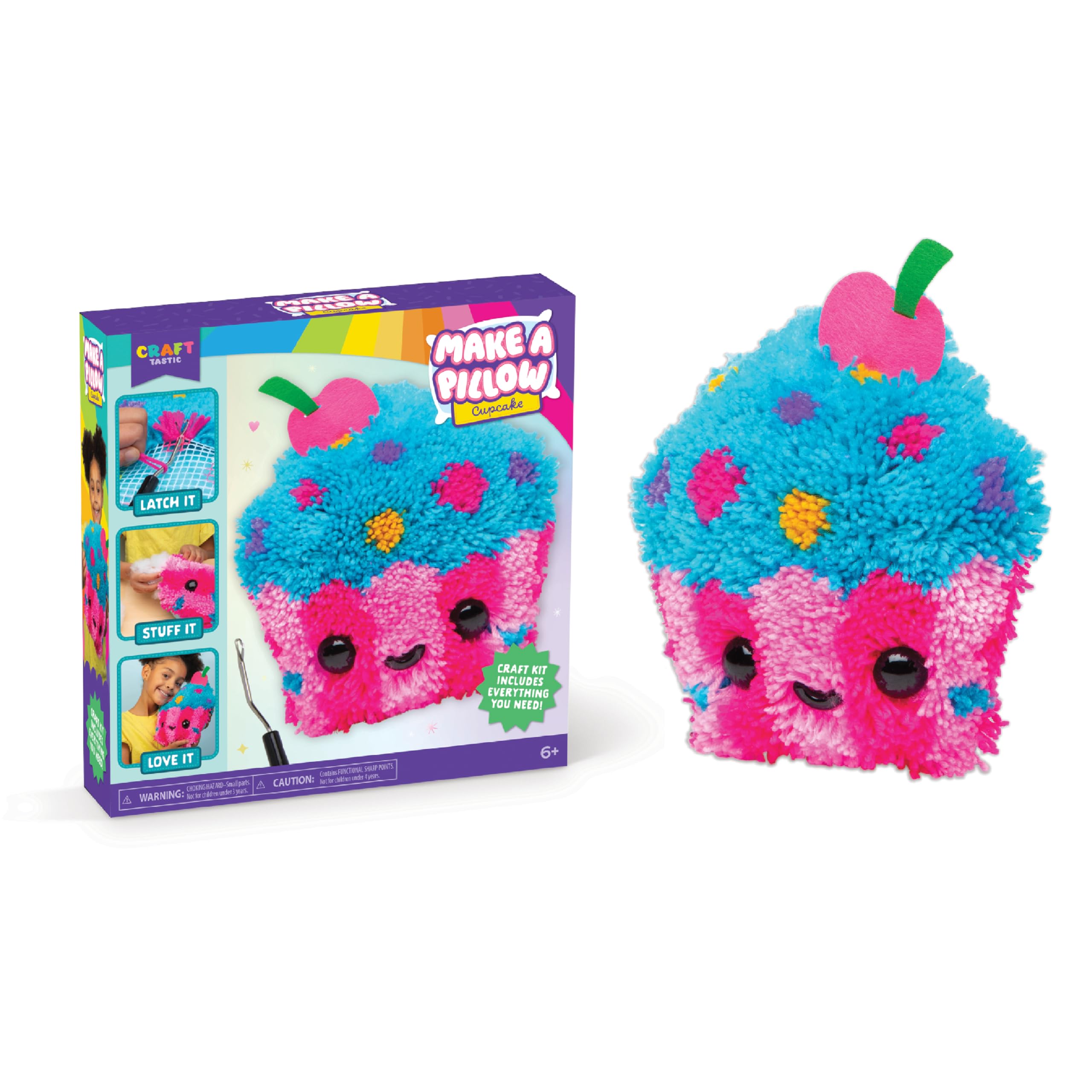 Amazon.com: LatchKits Cupcake Pillow - Latch Hook Kits for Kids
